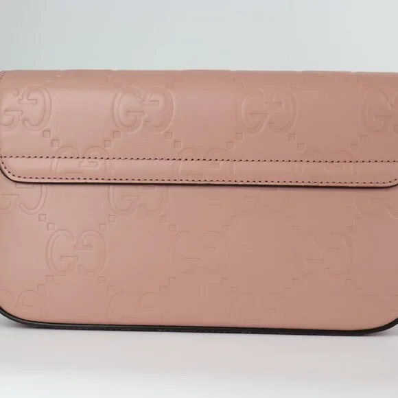 *NEW* Gucci Calfskin GG Super Mini Shoulder Bag Soft Pink - Picture 3 of 11